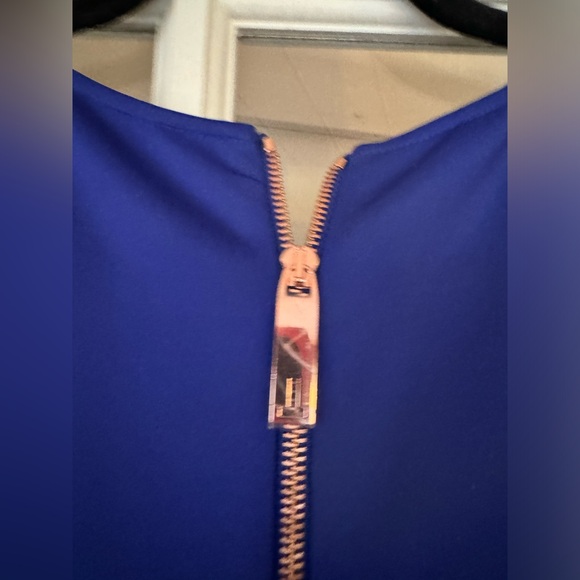 Ted Baker Blue Cap Sleeve Royal Blue Dress NWOT - Picture 5 of 8